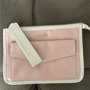 Michael Kors Blush Pink and Cream Clutch